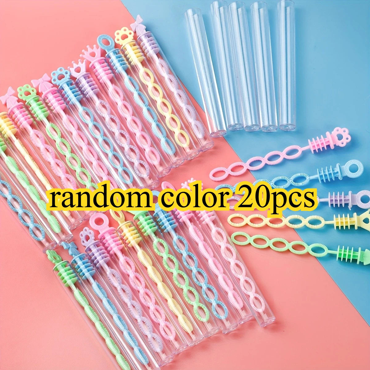 10/20/30pcs Multi-Hole Mini Colorful Bubble Sticks for Festive Parties, Plastic,No Liquid Included, Ideal for Outdoor Activities