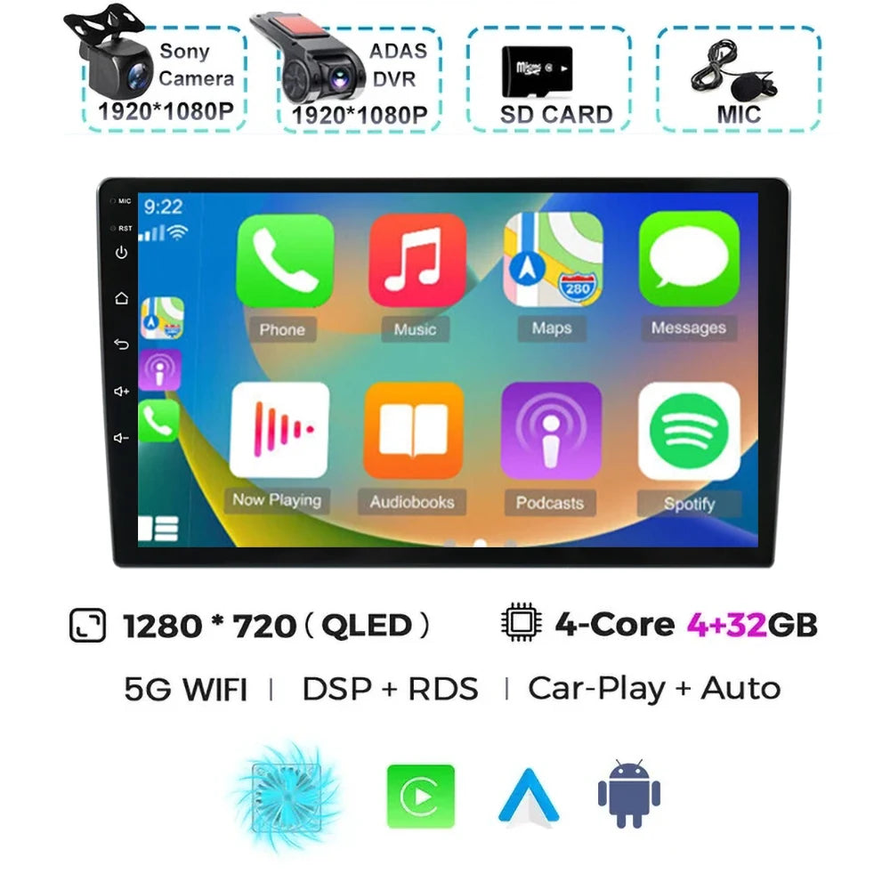 Android 15 Car Radio For For Audi A4 II 2 B6 III 3 B7 2000-2009 S4 2002-2008 RS4 2005 - 2009 Multimedia Video Player Carplay