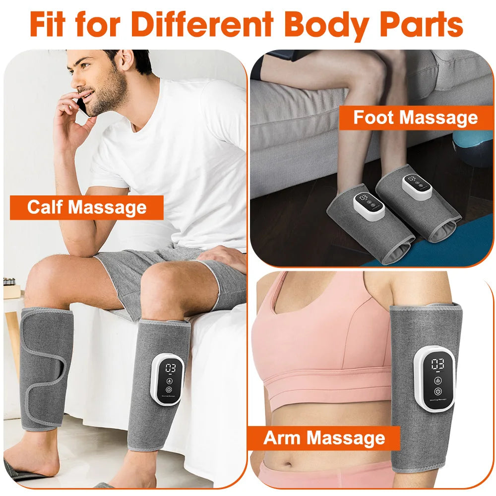 Smart Leg Massage Vibration Leg Air Compression Massager Wireless Electric Air Compress Full Cover Leg Air Pressure Massage