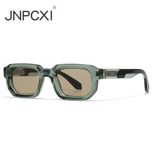 JNPCXI Fashion Rivets Decoration Sunglasses For Women Men Brand New Square Gradient Shades UV400 Eyewear Sun Glasses