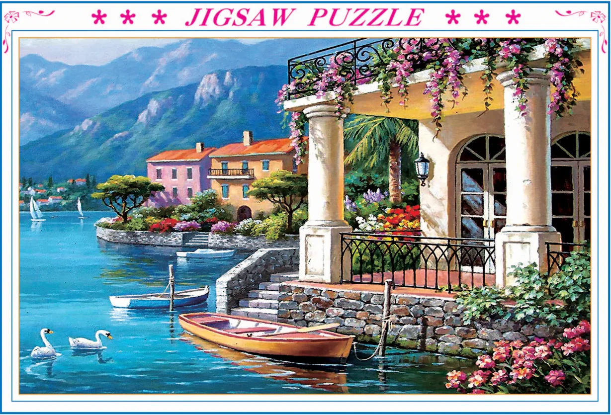 75*50cm 1000PCS Paper Jigsaw Puzzle Landscape Famous Painting Puzzle Character Series Series Home Decaoration Gift