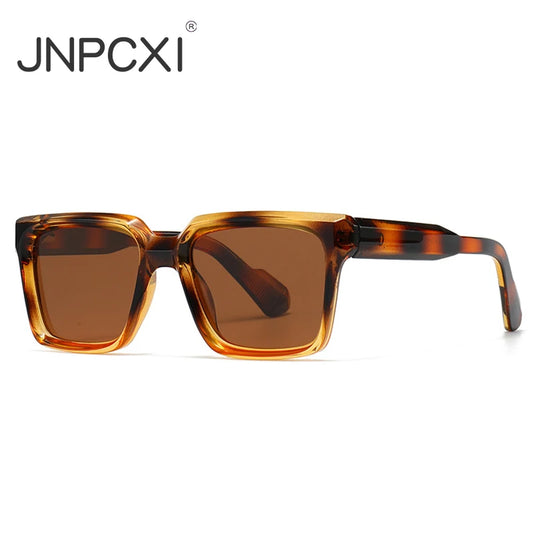 JNPCXI New Fashion Square Sunglasses for Men and Women Trendy Polarized Sun Glasses Shades UV400