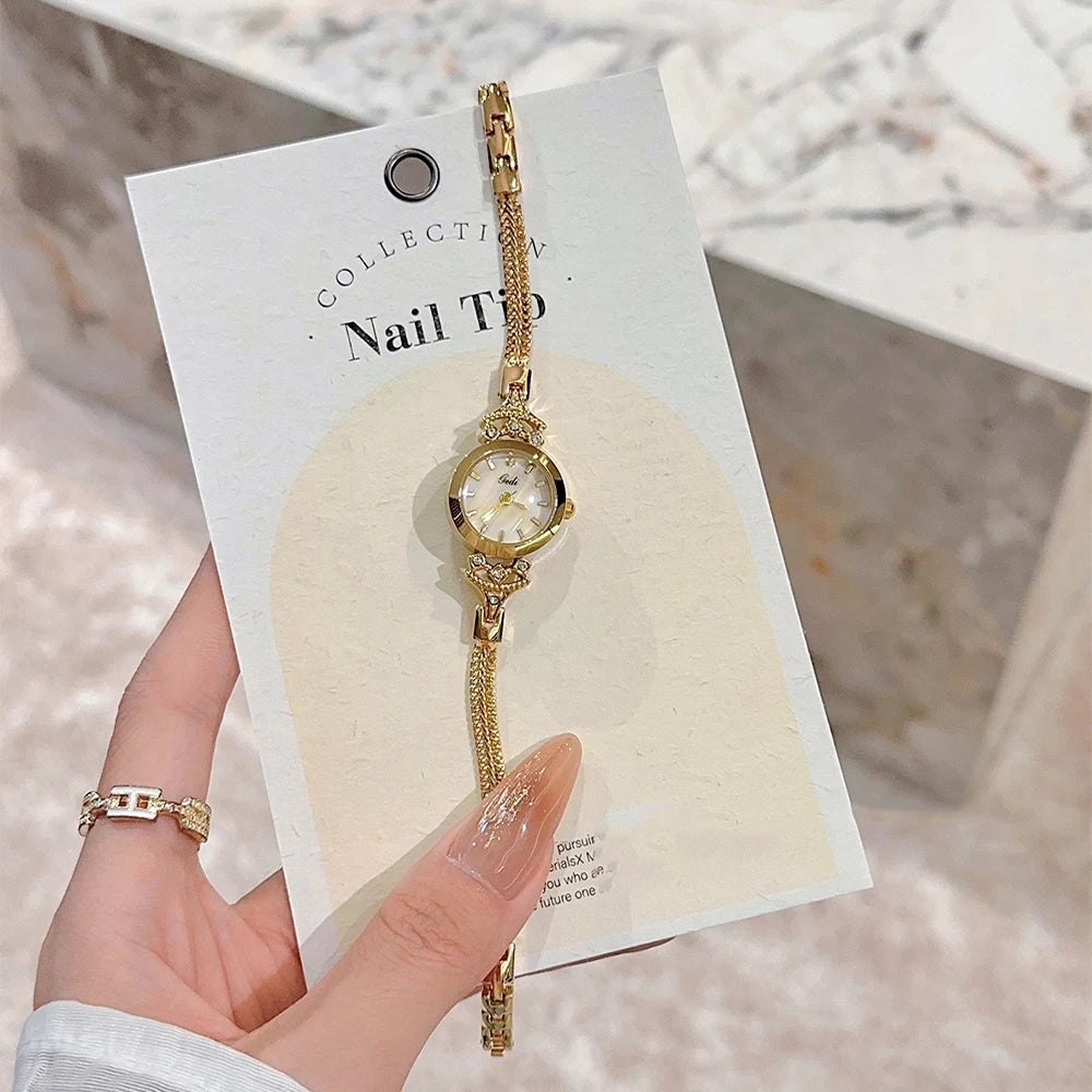GEDI Ladies Watches Fashion Quartz Wristwatches Exquisite Waterproof Small Bracelet Gold Silver Watch Gifts for Girlfriend Girls