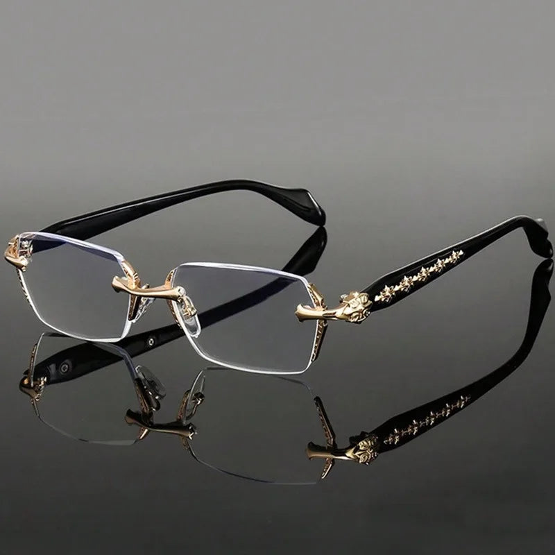 Men's high-definition anti blue light glasses - retro transparent lens full frame design fashionable unisex glasses