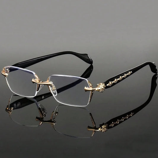 Men's high-definition anti blue light glasses - retro transparent lens full frame design fashionable unisex glasses