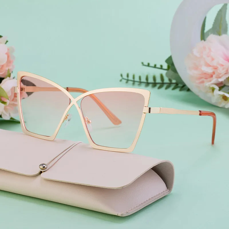JNPCXI New Luxury Metal Frame Women Sunglasses Fashion Brand Design Punk Men Sunglass Outdoor Driving Travel Shades UV400