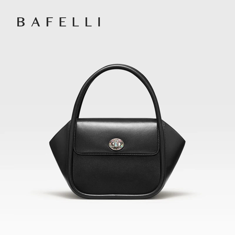 BAFELLI WOMEN HANDBAG WINTER WOOL FASHION LEATHER ORIGINAL STYLE LUXURY PURSE