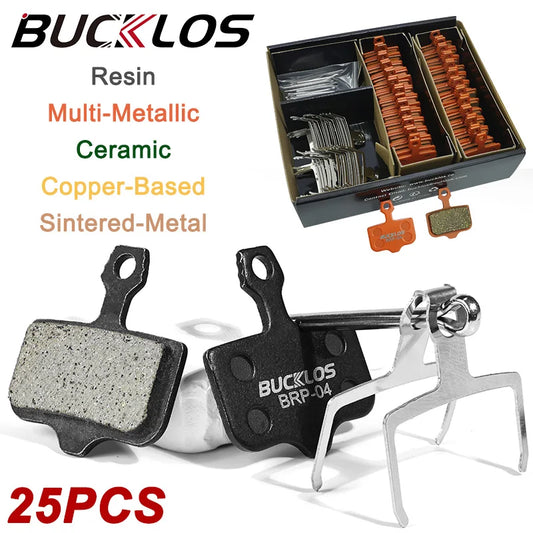 25 Pairs BUCKLOS Disc Brake Pads for AVID Elixir and SRAM LEVEL TL T UTL TLM B1 DB1 DB3 DB5 Red Power Bicycle Bike Brake Pad