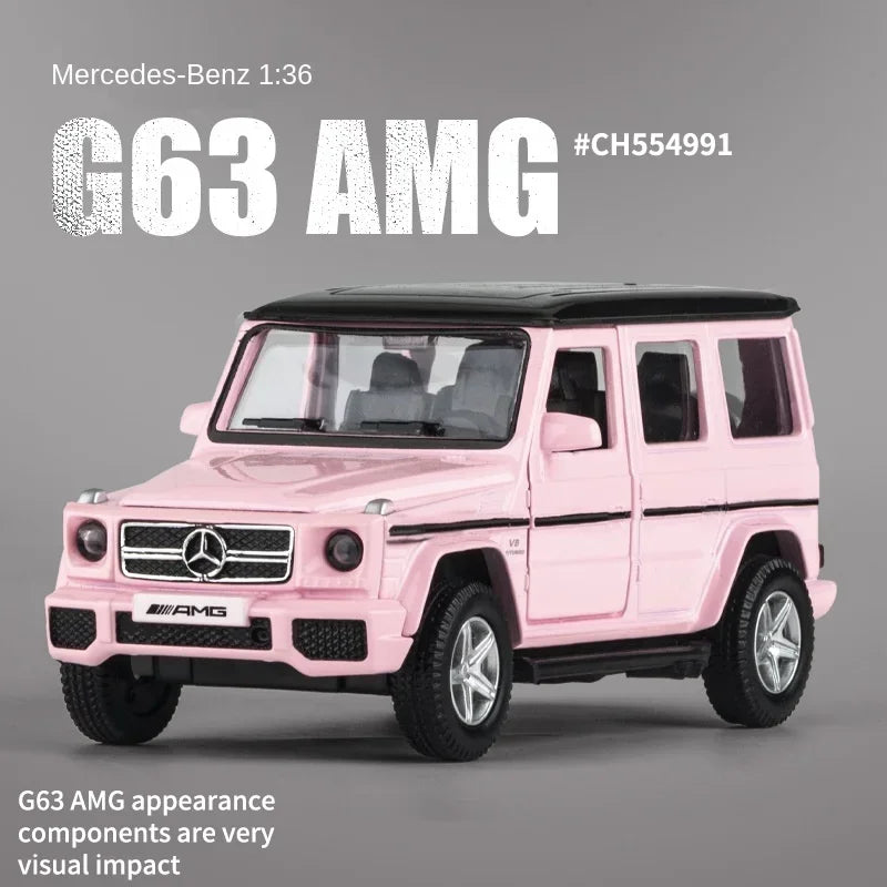 1/36 BMW AMG G63 GTR Alloy Cars Model Toy Simulation Metal Diecast Mini Pull Back Car Models Toys Boy Birthday Gift Collections