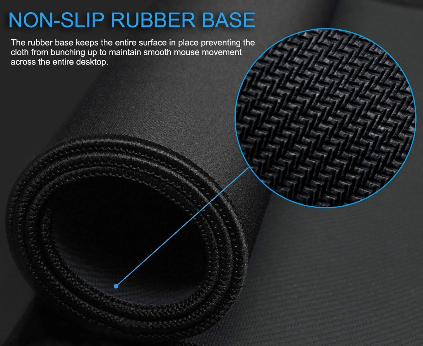 Large Mouse Pad, Desk Mat with Non-Slip Rubber Base, Waterproof Gaming Mousepad with Stitched Edges, XXL Computer Keyboard Mat
