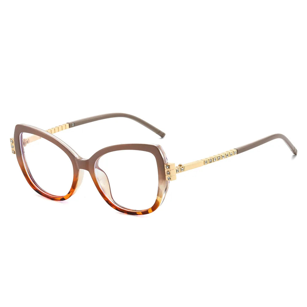 JNPCXI New Cat Eye Sunglasses for Women Luxury Diamond Temple Designer Ins Hot Popular Fashion Shades Female UV400 Glasses