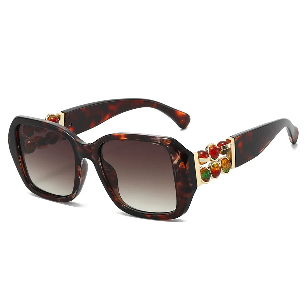 JNPCXI 2026 Women Luxury Sunglasses with Rhinestones Decoration Large Frame Wrap Designer Gift for Mother Fashion Glasses