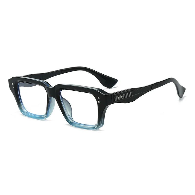JNPCXI New Retro Square Rivets Men Sunglasses Shades UV400 Fashion Green Green Women Clear Lens Frame