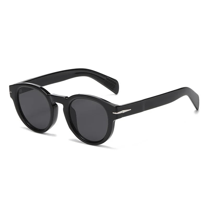 JNPCXI New Retro Round Punk Men Sunglasses Fashion Brand Designer Women Rivets Sun Glasses Shades UV400
