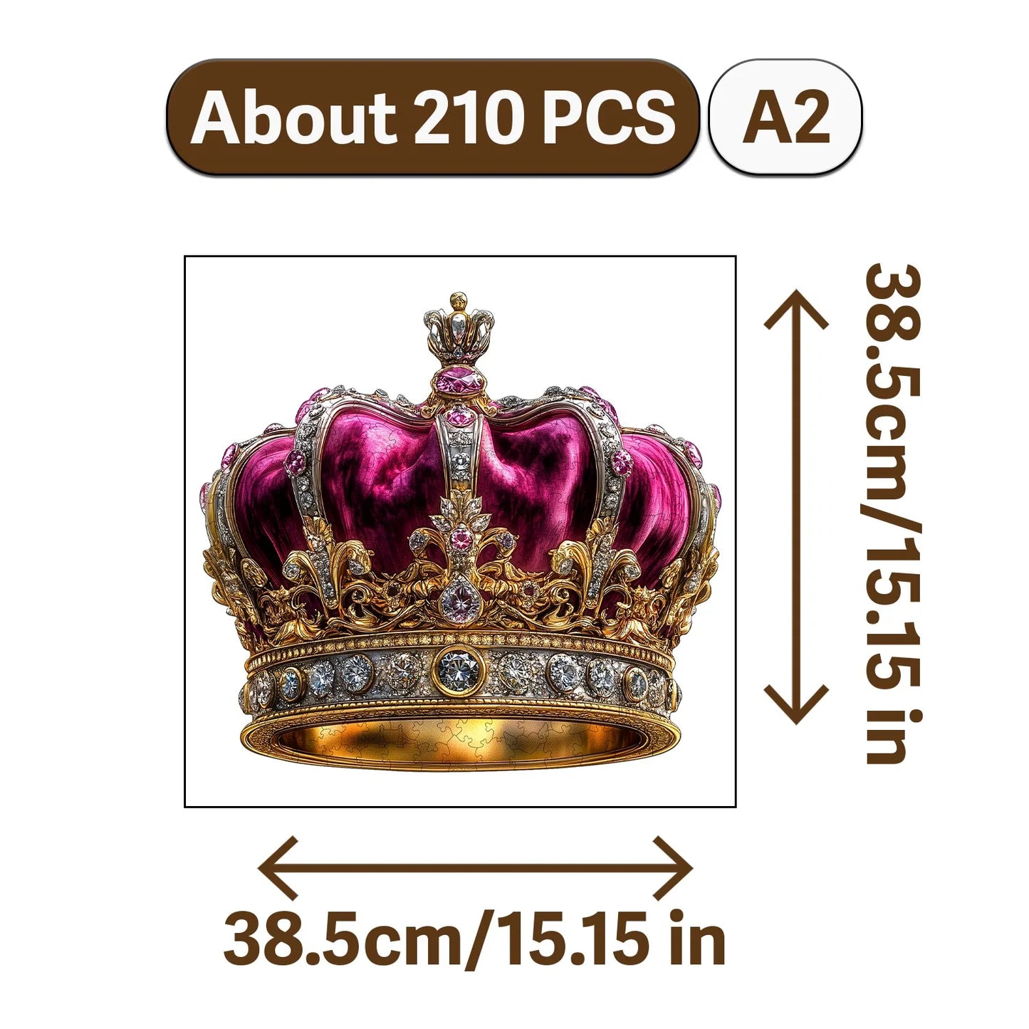Crown and Cuisine Theme Wooden Jigsaw Puzzle Wood Home Decor Painting Christmas and Halloween Gift Toy For Teen And Kid