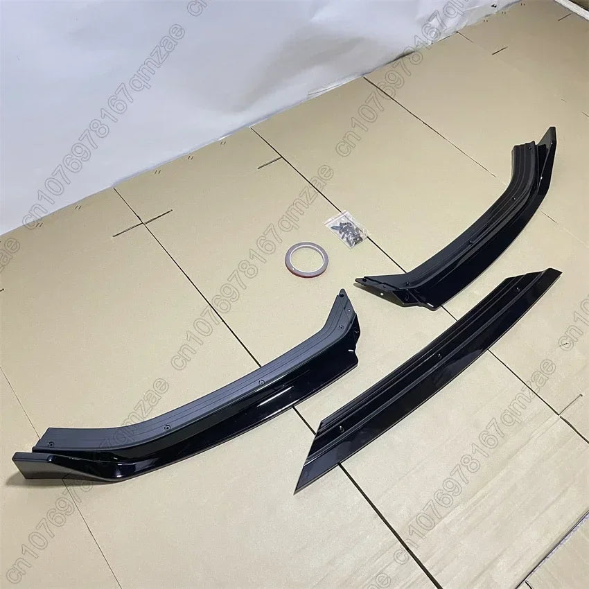 For VW POLO MK5 TSI TGI MPI 2014 2015 2016 2017 Car Front Bumper Lip Spoiler Splitter Diffuser Separator Bodykits Gloss Black