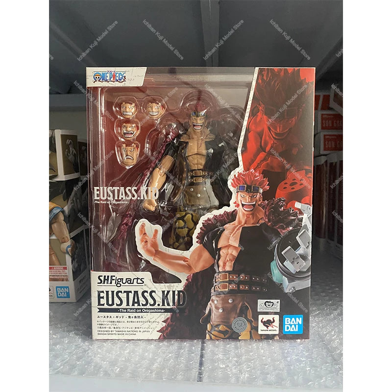【IN STOCK】Original Bandai S.H.Figuarts One Piece Eustass Kid The Raid on Onigashima 15.5cm Action Figure Collectible Model