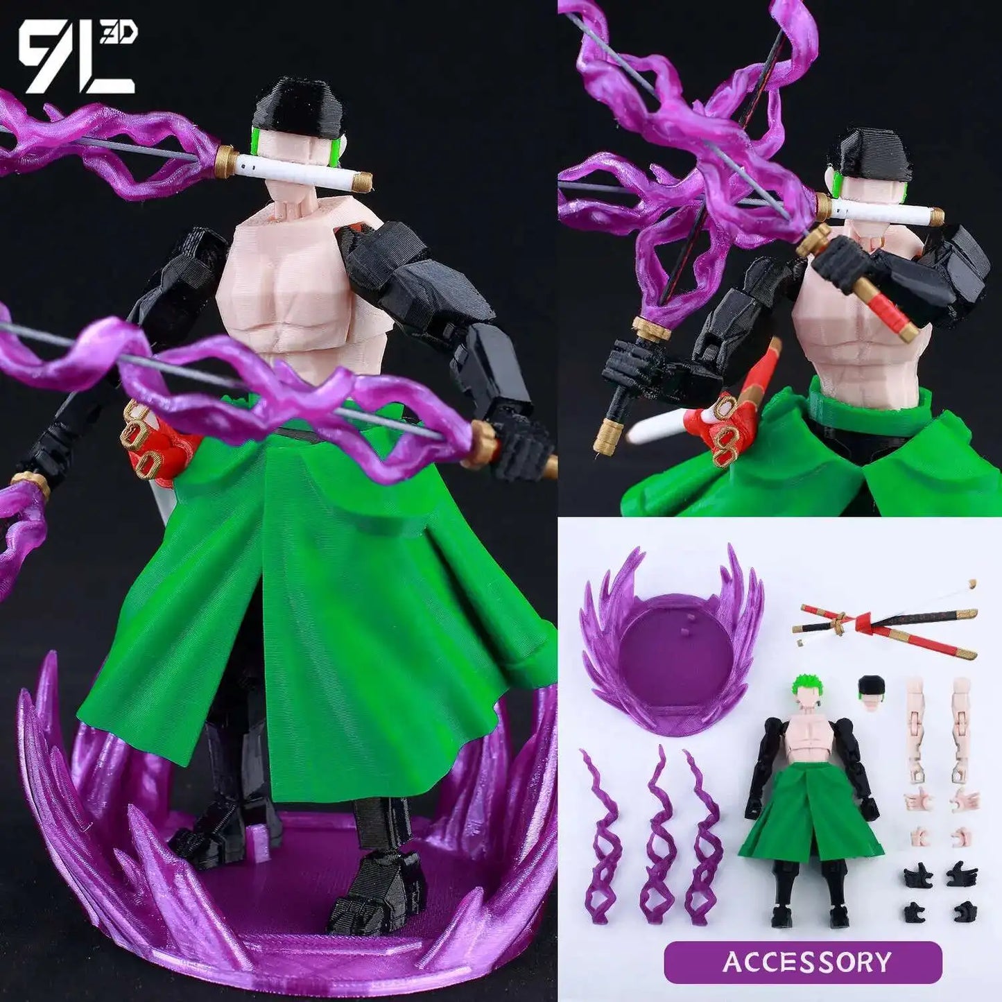 9L 3D Printed Anime Jujutsu Kaisen Sukuna Dummy 13 Shapeshift Action Figures 15