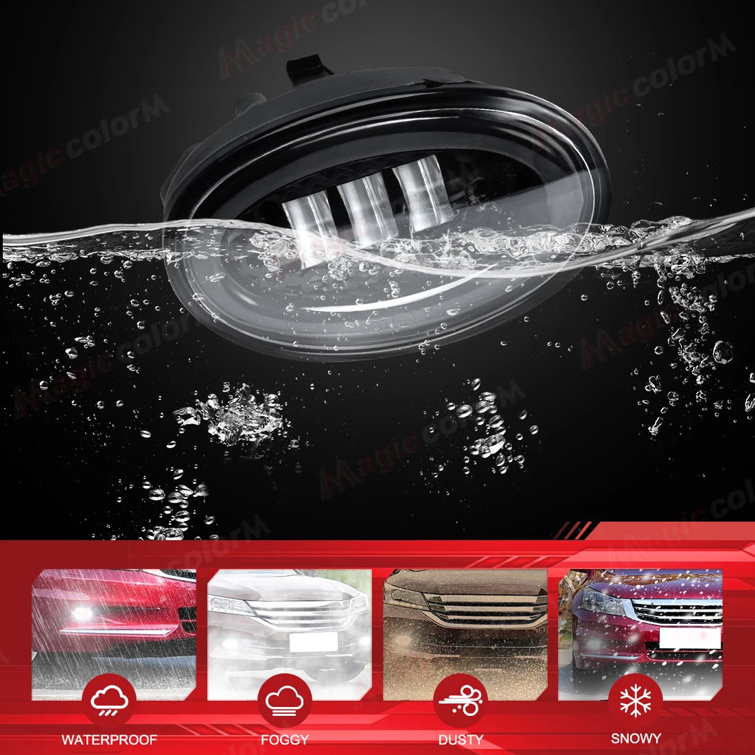 2Pcs LED Fog Lamps For Honda Accord 2008 2009 2010 2011 2012 2013 For Civic 2009-2015 For JAZZ FIT 2012-2014 Car Accessories 12V