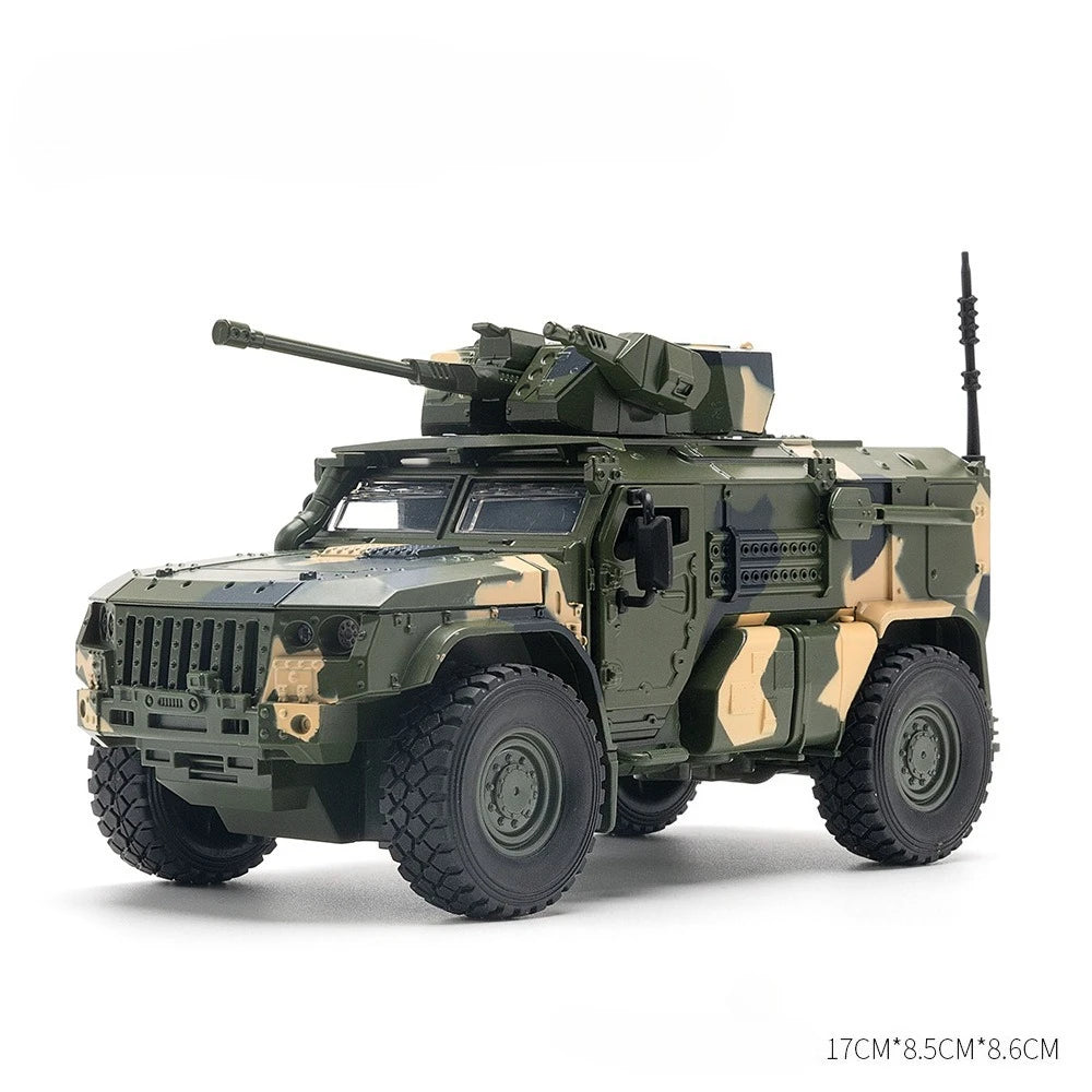 1:32 Alloy Sabertooth Armored Model Toys Diecast Metal Car Pull Back Police Car with Light Music Vehicle for Toddler Kids Gifts