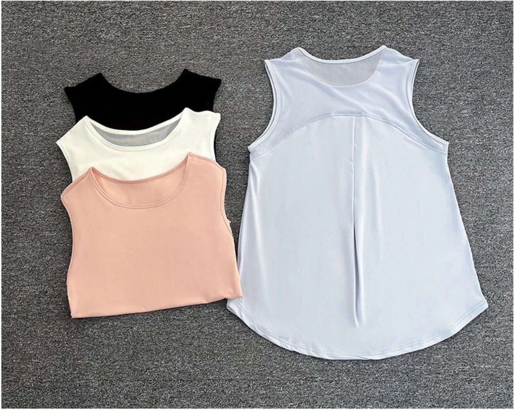 Quick Dry Vest Woman Sleeveless  Yoga Running Training  Gym Tank Top Woman