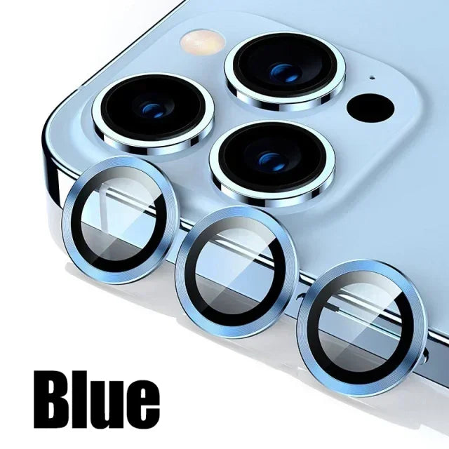3Pcs Blue Camera Lens Protector iPhone 11-15 ProMax 14/13 Mini 15 Plus