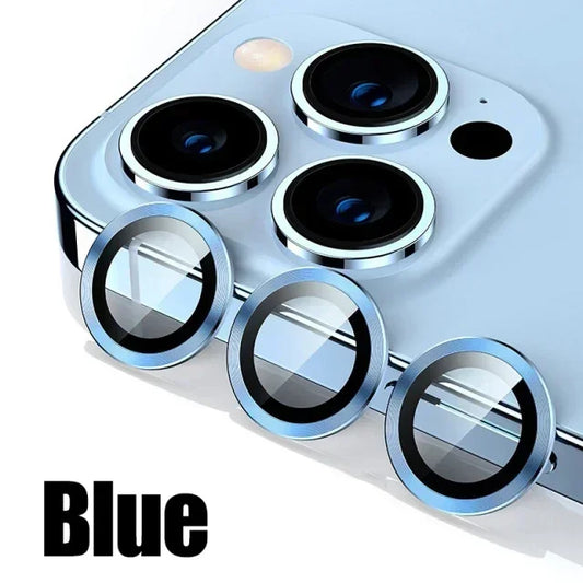 3Pcs Blue Camera Lens Protector iPhone 11-15 ProMax 14/13 Mini 15 Plus