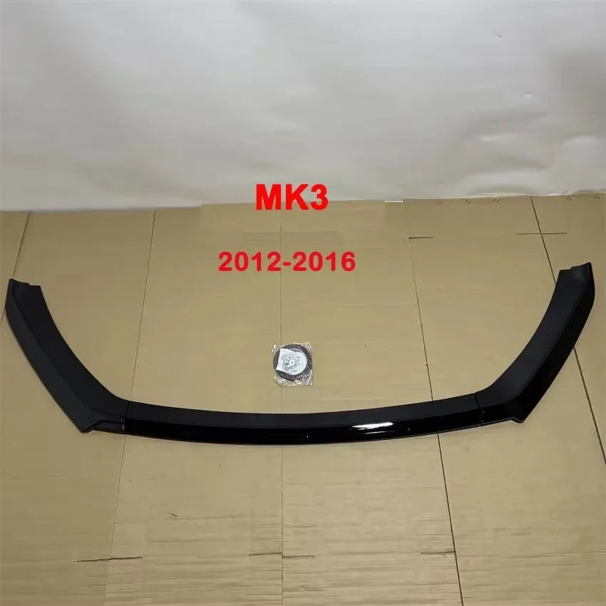 For Seat Leon 3 MK3 MK3.5 5F TDI TSI ST SC 2012-2019 Front Bumper Spoiler Diffuser Lip Lower Splitter Guard Body Kit Gloss Black
