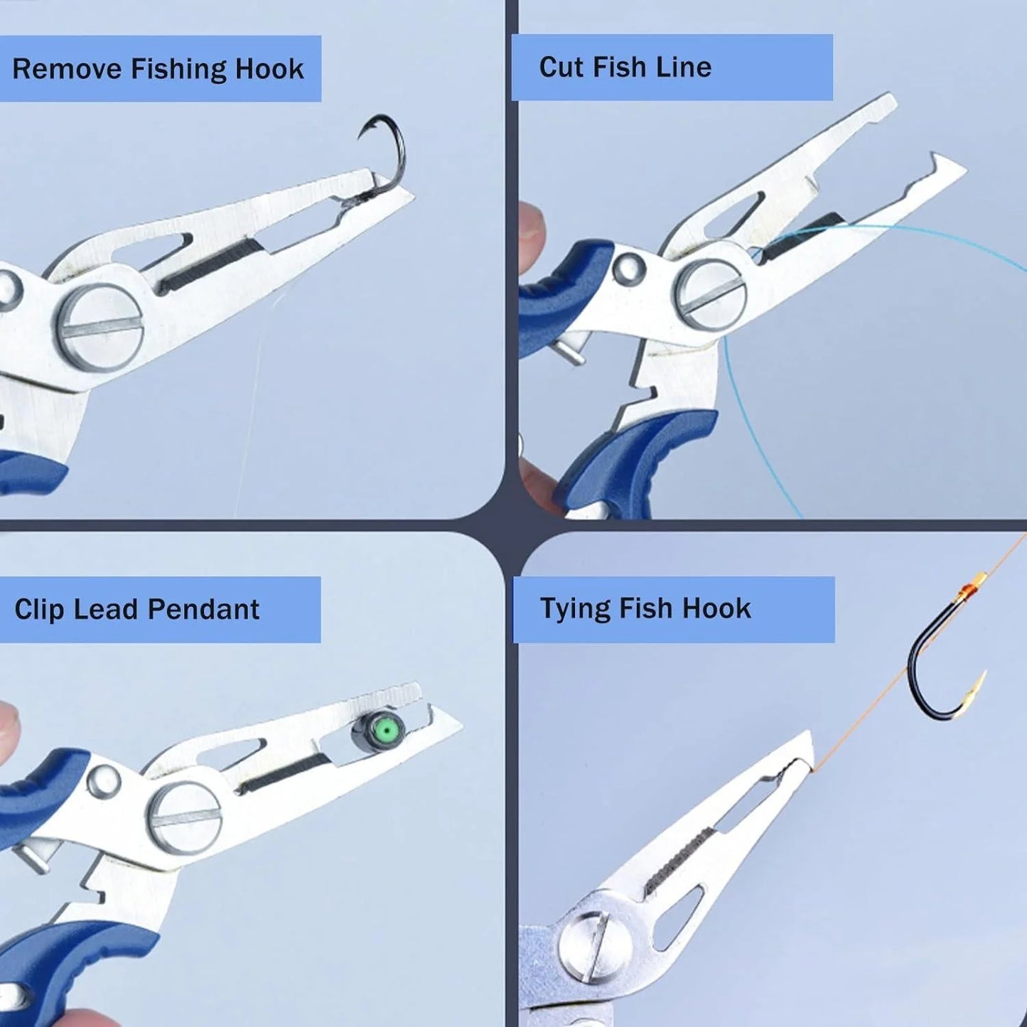 Fishing Plier Scissor Braid Line Lure Cutter Hook Remover etc. Fishing Tackle Tool Cutting Fish Use Tongs Multifunction Scissors