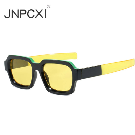 JNPCXI Ins Popular Fashion Square Polarized Sunglasses Women Retro Punk Shades UV400 Men Trending Sun Glasses