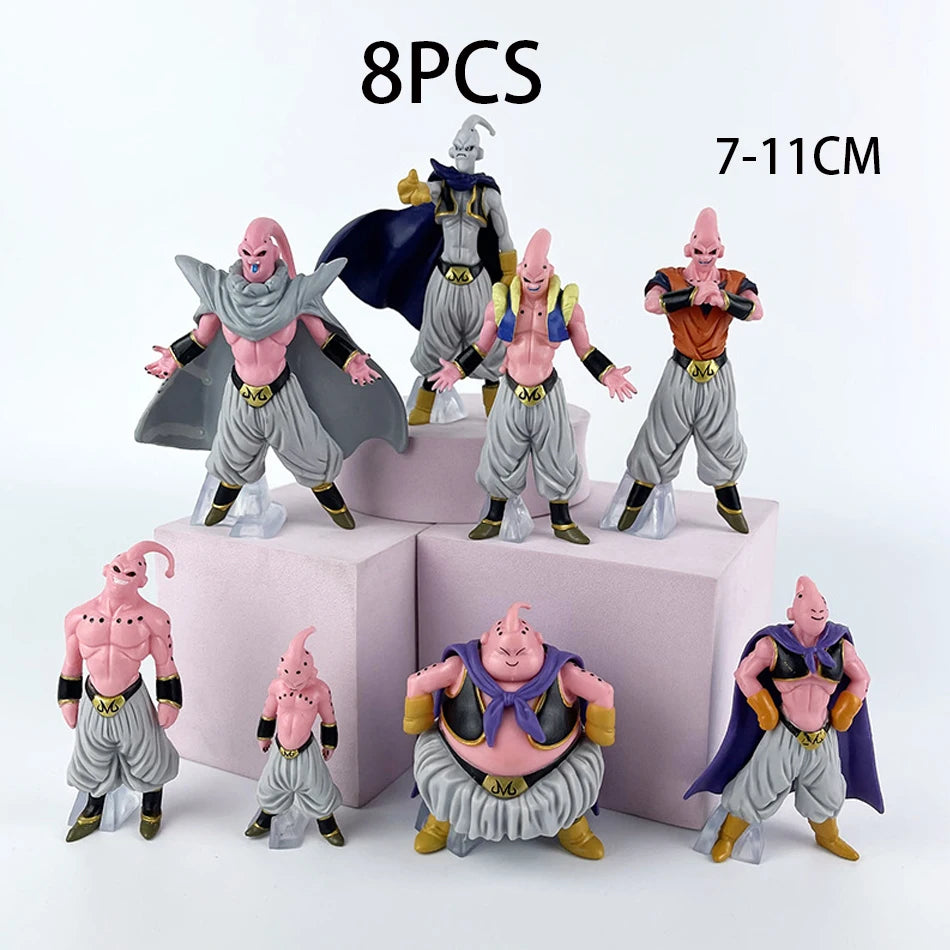 Hot 8pcs/Set Dragon Ball Z Anime Figure Majin Buu Fat Buu PVC Action Figures