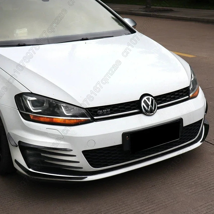 For VW Golf 7 MK7 GTI 2013-2016 Car Front Bumper Fog Light Intake Frame Grille Splitter Spoiler Side Air Vent Trim Gloss Black