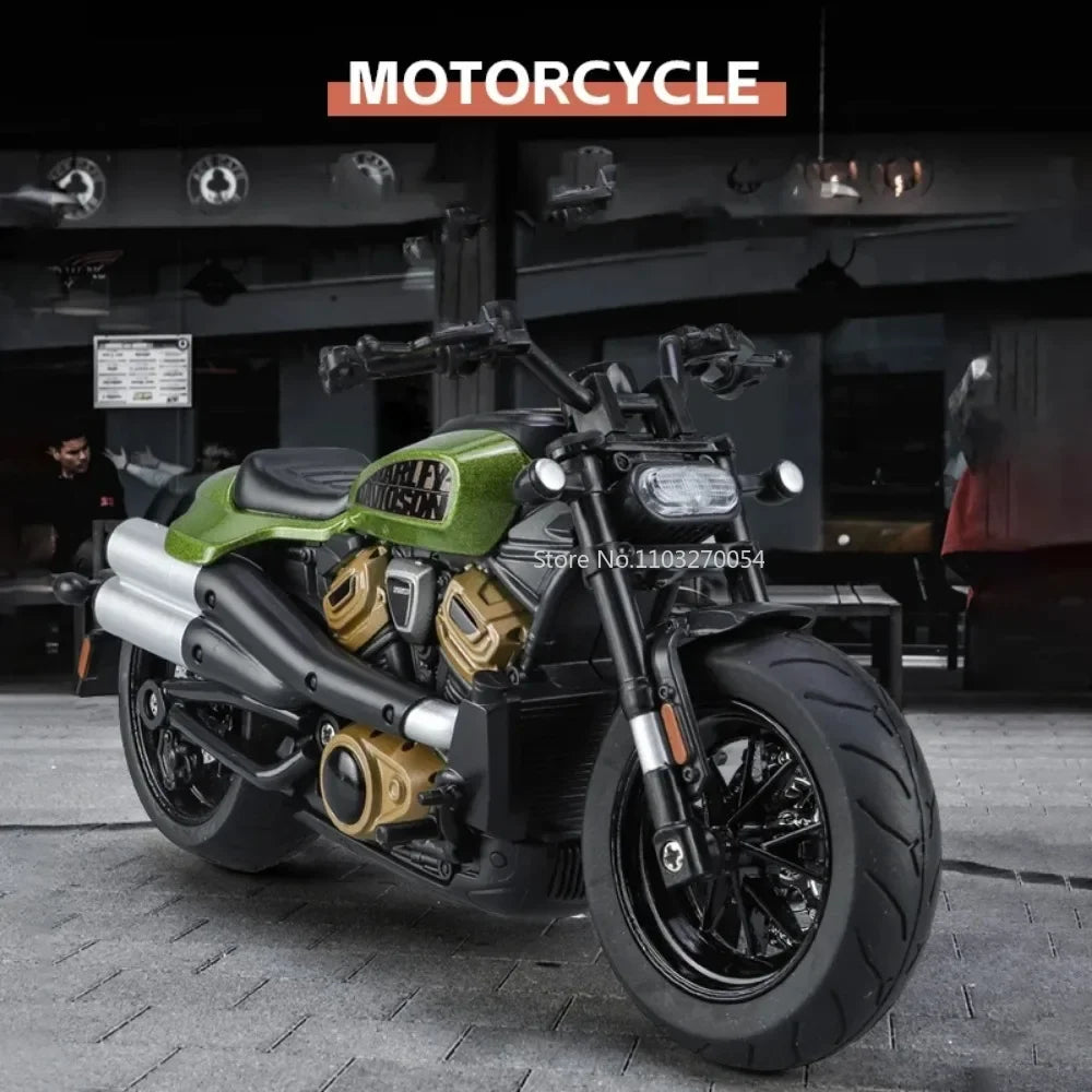 1/12 SportsterS Kawasaki ZX-6R Alloy Cars Models Motorbike Toys Diecast Sound Light Motorcycle Series Model Kids Christmas Gifts