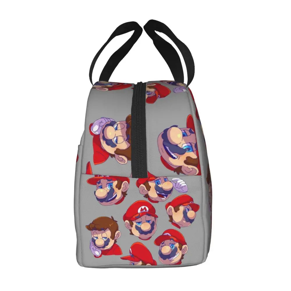 Custom Mario SuperBros Insulated Lunch Bag Reusable Thermal Cooler Lunch Box M14
