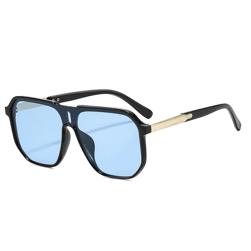 JNPCXI New Oversized Square Women Sunglasses Fashion One Piece Gradient Shades UV400 Retro Men Sun Glasses