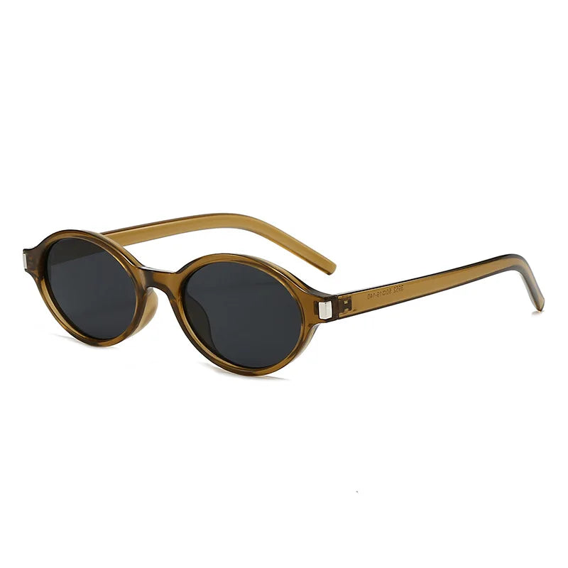 JNPCXI New Oval Sunglasses for Women Retro Trendy Personality New 2025 Model Fashionable Sun Glasses