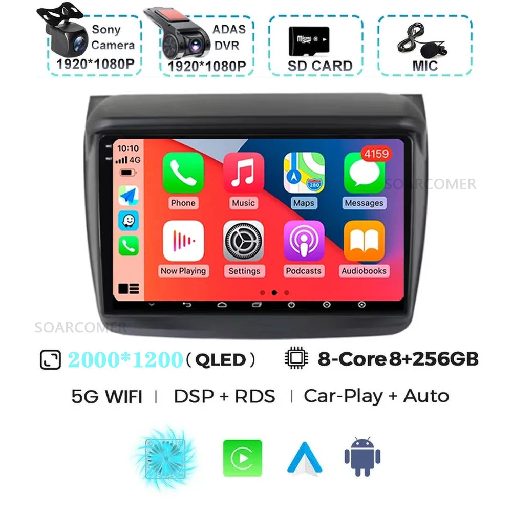 Android 15 For Mitsubishi Pajero Sport 2 2008 - 2017 L200 Triton 2006 - 2014 Android Car Radio Multimedia Video Player stereo BT
