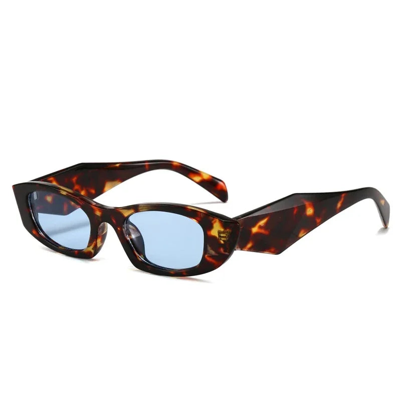 JNPCXI New Ins Popular Fashion Polygon Cat Eye Women Sunglasses Vintage Brand Designer Green Yellow Men Sun Glasses Shades UV400