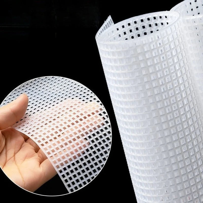 1pc Handcraft Latch Hook Bags Made Plastic Grid Hook Crafts Accessory Plastic Mesh Cloth for Bag Rug Thread Hook Craft Supplies