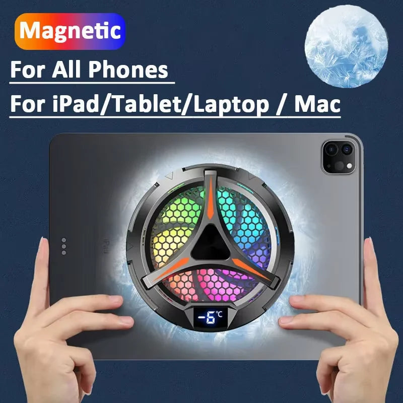 Cooling Radiator phone Magnetic Cooler for Dedicated Tablet with Aluminum Laptop Tablet Holder Stand Radiator for Pad Cellphone
