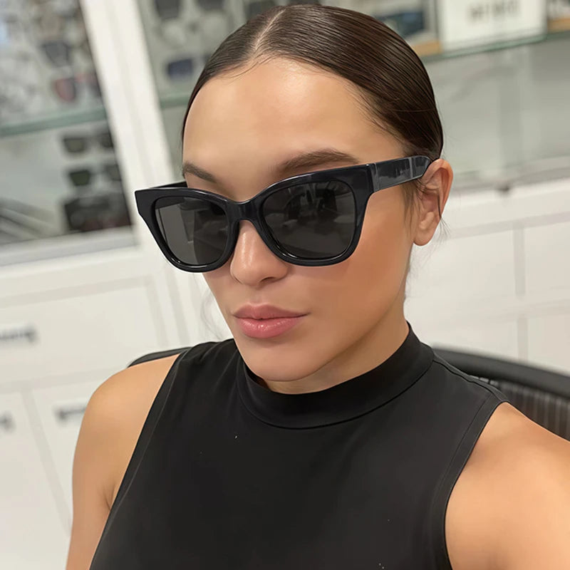 JNPCXI Retro Cat Eye Women Sunglasses Fashion Transparent Shades UV400 Men Trending Sun Glasses