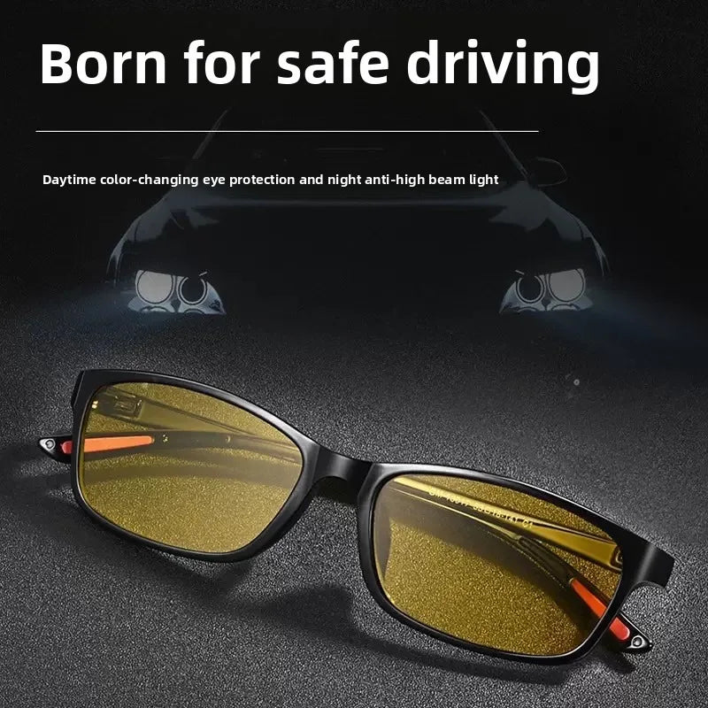 2 Pair Day-Night Smart Variable Color Night Vision Glasses for Men and Women Night Driving Anti-Glare and Anti-High Beam Eyewear