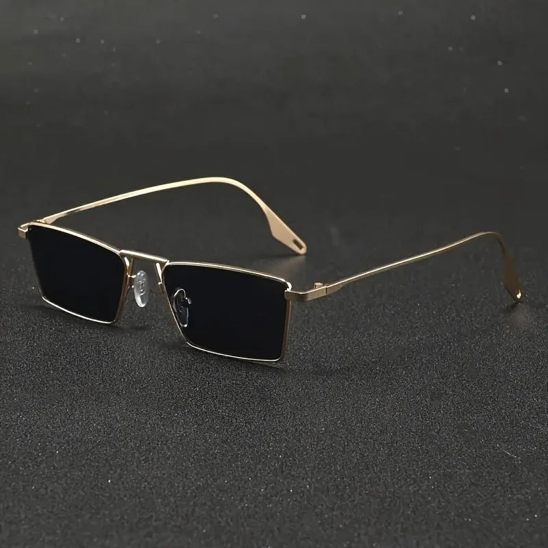 Chic Women's Rectangular Metal Fashion Glasses  for Daily Wear，Commuting, Vacations & College Parties