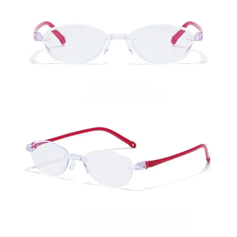 3pcs of Frameless Blue Light Blocking Presbyopia Glasses, Fashionable and High-quality Women's/men's Presbyopia Glasses