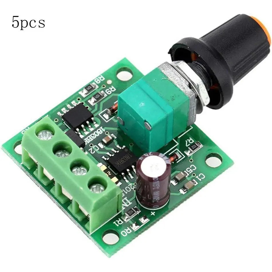 5pcs 1.8V-15V 2A DC Motor Speed Controller PWM Variable Speed Regulator Governor Switch 1803BKW with Speed Control Knob