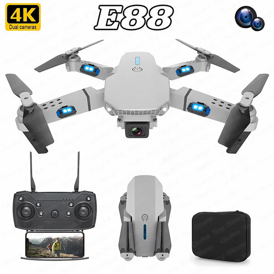 E88 Pro WIFI FPV Drone Wide Angle HD 4K 1080P Camera Height Hold Foldable Drones