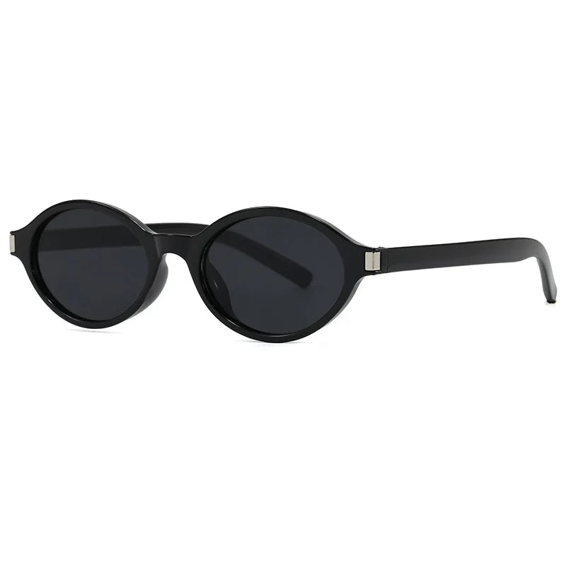 JNPCXI New Fashion Small Oval Sunglasses Women Shades UV400 Retro Punk Men Red Sun Glasses