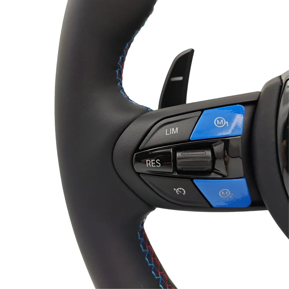 M Sport For BMW Red Blue M1 M2 Button Leather Steering Wheel F07 F10 F11 F12 F20 F21 F22 F25 F26 F30 F32 F36 F80 F82 M3 F80 F82