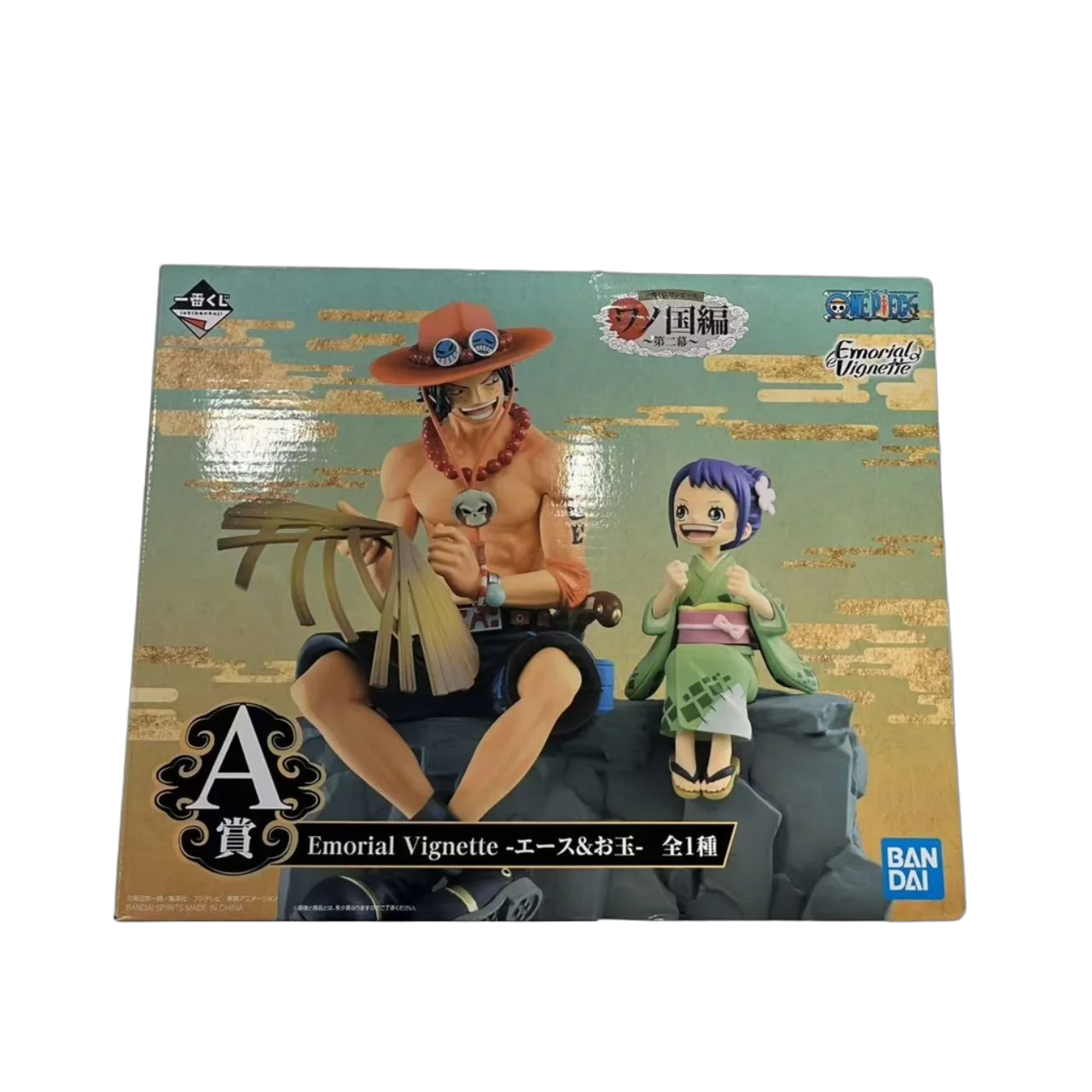 Bandai Original One Piece Ichiban Kuji Wano Country Ace Tama Luffy Zoro Kozuki Oden Hiyori Anime Figures Toys for Kids Gift