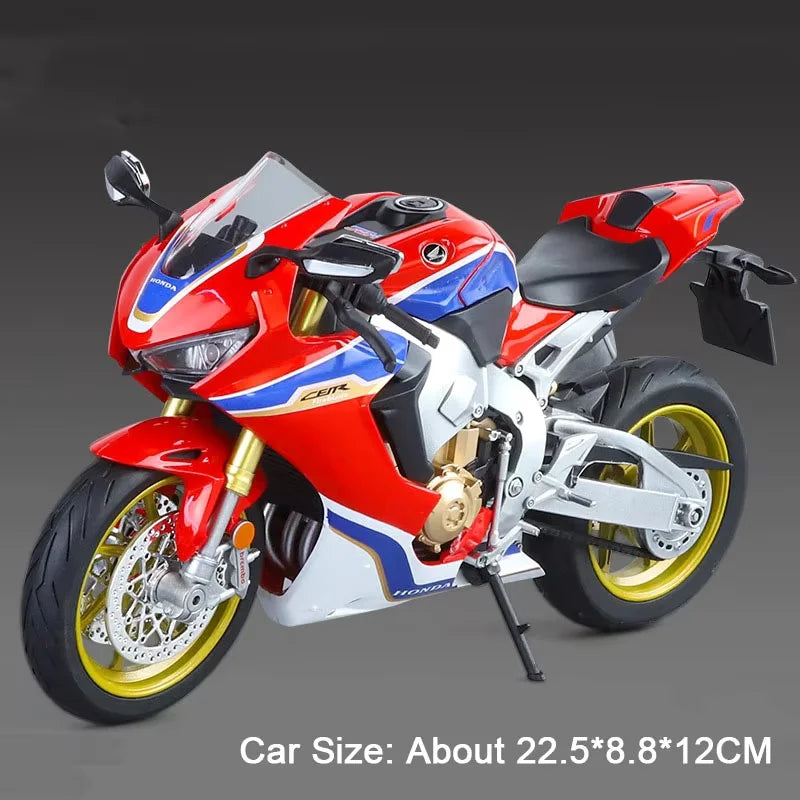 1:9 Honda CBR1000 Monkey Alloy Motorcycle Model Diecast Toys Front Wheel Steering Light Miniature Vehices Children Birthday Gift